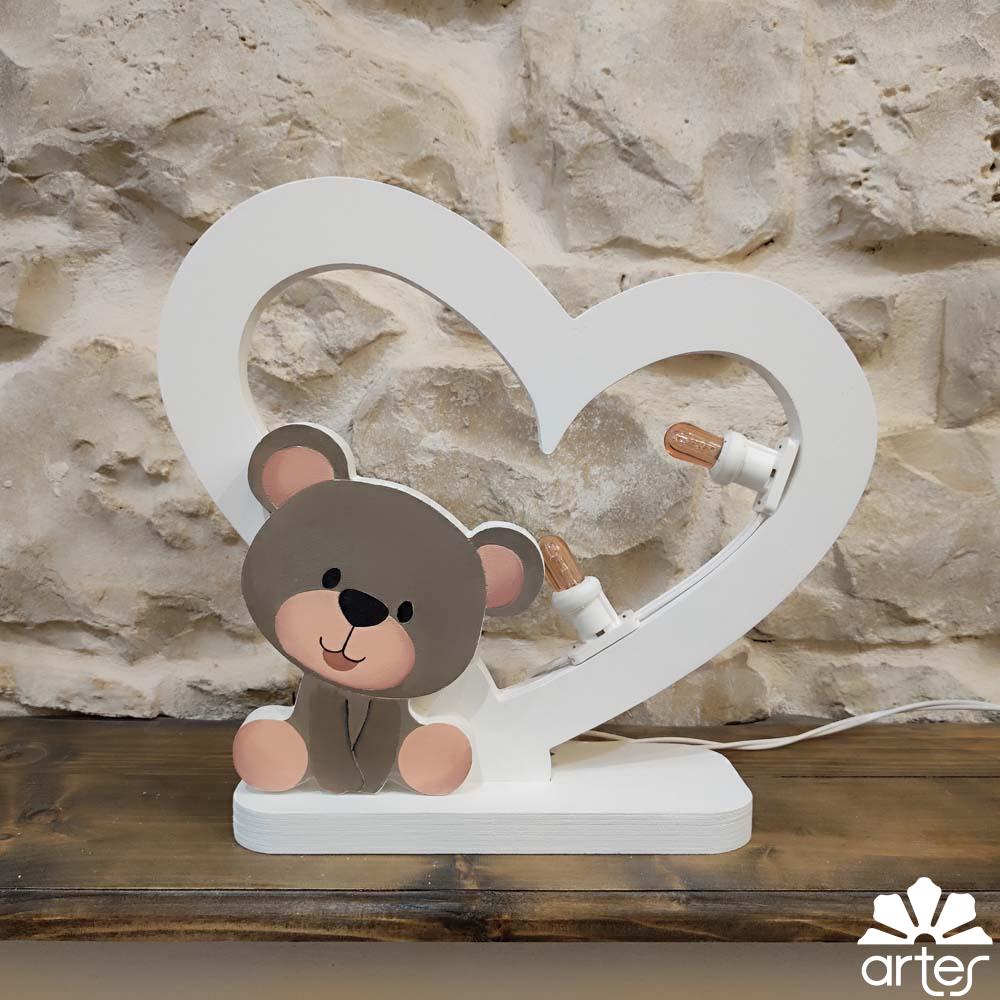 luce cuore con orsetto grande - immagine 3